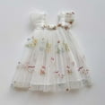 thumbnail image 1 of WSMEA Girls Dresses Summer Fly Sleeves Embroider Dance Party Floral Leotard Dress, 1 of 3