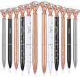 thumbnail image 1 of WSNIJFU 12Pcs Thanks Diamond Ballpoint Pens Rhinestones Black Ink Pens Bling Metal Gel Ink Pen Thanks Present for Event Party Employee Appreciation Home Office Stationery, 1 of 7