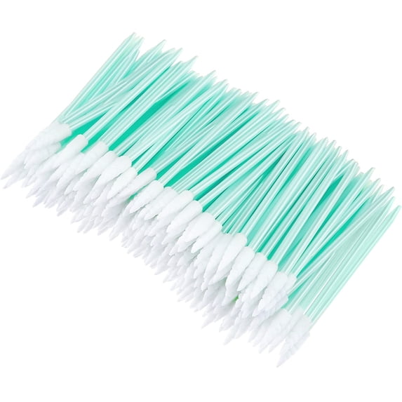 WSNIJFU 200 Pieces Foam Cleaning Swab Sticks Foam Tip Cleaning Swabs Sponge Stick for Inkjet Printer, Print Head, Camera, Optical Lens, Optical Equipment (Spiral Tip)