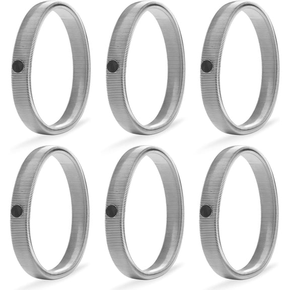 WSNIJFU 6 Pieces Anti-Slip Elastic Shirt Sleeve Holders Metal Armbands for Band Stretch Garters Elastic Bracelet Shirt Sleeve Holders for Men Women Silver, Silver, generic