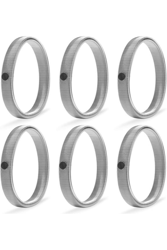 6 Pieces Anti-Slip Elastic Shirt Sleeve Holders Metal Armbands for Band Stretch Garters Elastic Bracelet Shirt Sleeve Holders for Men Women Silver, Silver, generic