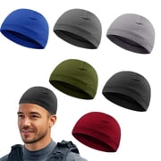 WSNIJFU 6 Pieces Men Skull Caps Cotton Beanies Sleep Hats Multifunctional Helmet Liner Cap for Men and Women