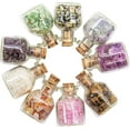 thumbnail image 1 of WSNIJFU 9Pcs Gemstones Small Crystals Bottle, Mini Glass Wishing Bottles, Healing Reiki Gemstone Crystal Chip Witchcraft Supplies Stone Set, For DIY Jewelry, Making Home Decoration, 1 of 7