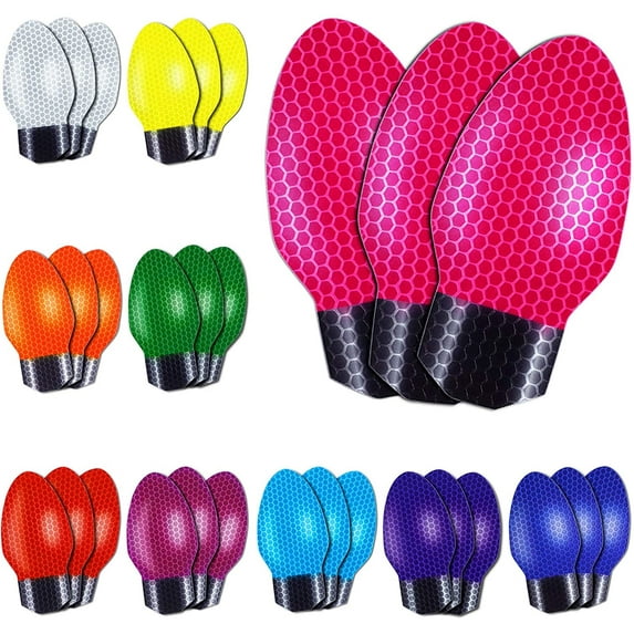 WSNIJFU 30Pcs Light Bulb Shaped Festive Car Magnets Car Decorations Reflective Automotive Christmas Lights Magnet for Cars or Any Metal Surface, 10 Colors