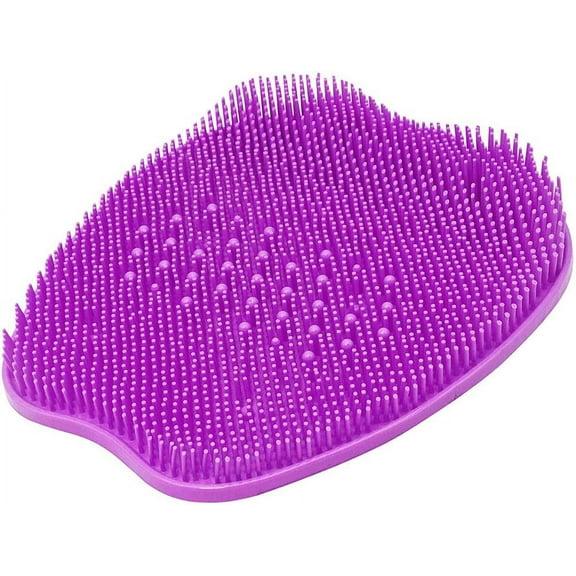 WSNIJFU Foot Scrubber Cleaner Massager, Silicone Mat Bath Ma Exfoliating Dead Skin Non-Slip with Suction Cups Massage Mat Improves Foot Circulation & Reduce Pain - Purple