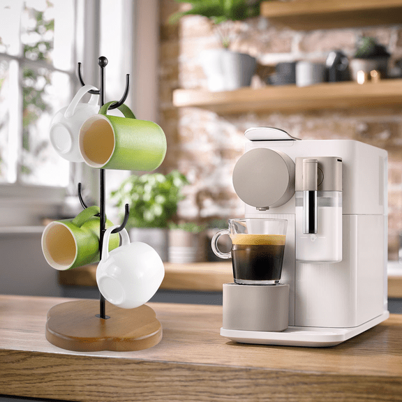 WSNIJFU Mug Rack Tree Hanging Display Rack Kitchen Coffee Cup Organiser with Four Hooks for Coffee Cups Tea Cups for Countertop Decorative Storage