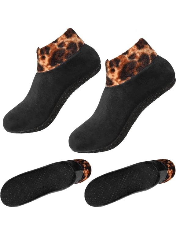 Non-slip Thermal Socks Slipper Socks Winter Leopard Floor Socks Winter Indoor Ladies Socks Yoga Grip Socks Fuzzy Slipper Socks Cosy Socks for Women and Girls