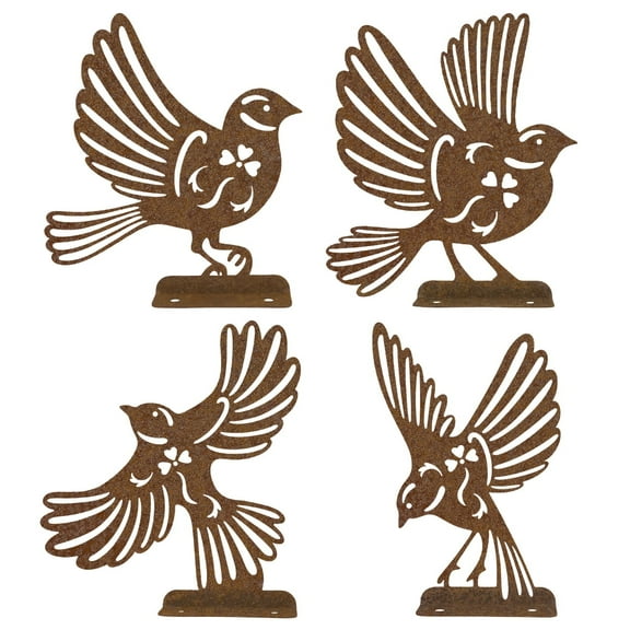 WSNIJFU Rusty Bird Decoration Metal Garden Decoration Vivid Bird Silhouette Decoration for Outdoor Patio Deck Rustic