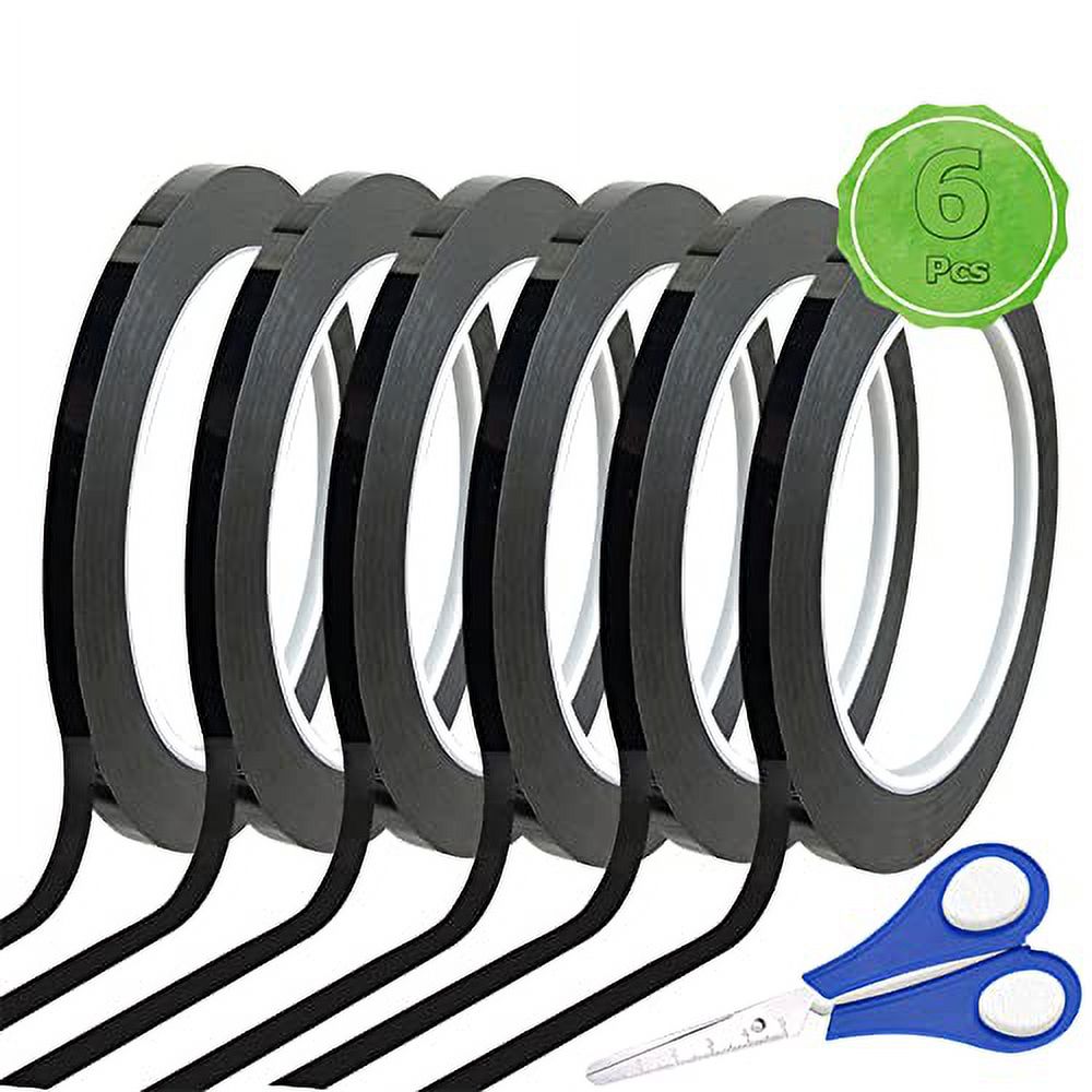 WSPER 6 Rolls 1/8" .. Thin Pinstripe Tape SelfAdhesive .. Graphic