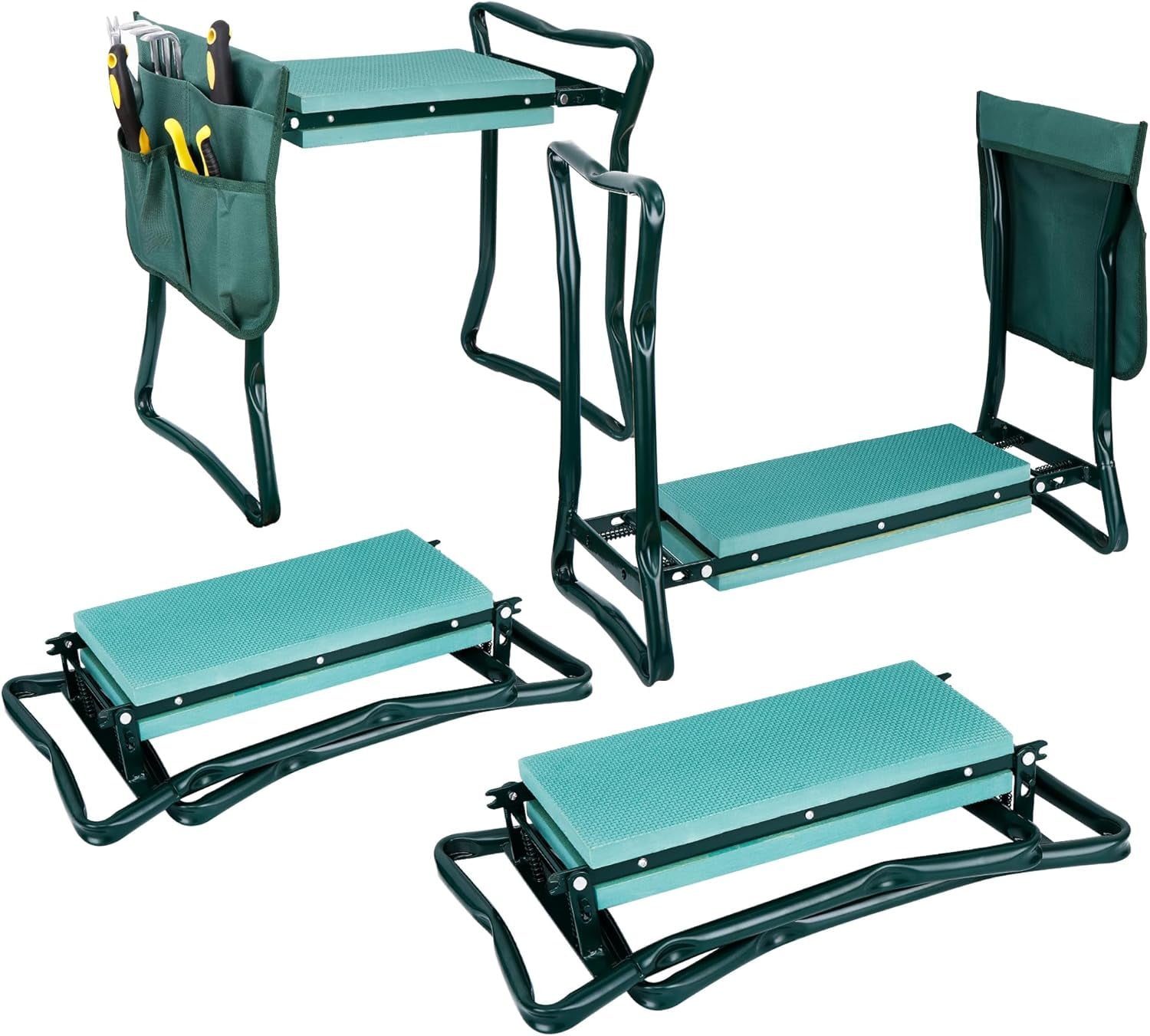 WSRFSD Folding Garden Kneeler Seat Bench Stool w/Soft Kneeling Pad and ...