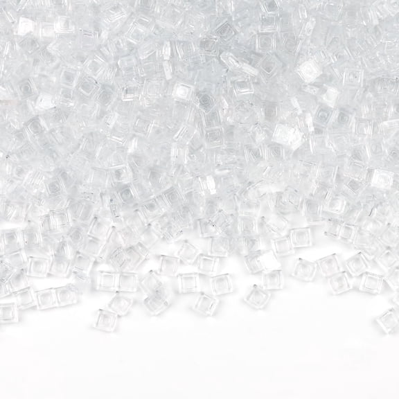 WSRYLTCH Clear Dots Tile 11 Flat - 1500pcs Transparent Classic Bricks Parts and Pieces, MOC Building Blocks Smooth Plate Pixel Art Mosaic Bulk Lot
