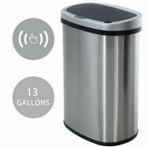 WSSYzyzf 13 Gallon Automatic Kitchen Trash Can, Touch-Free Stainless Steel Garbage Can