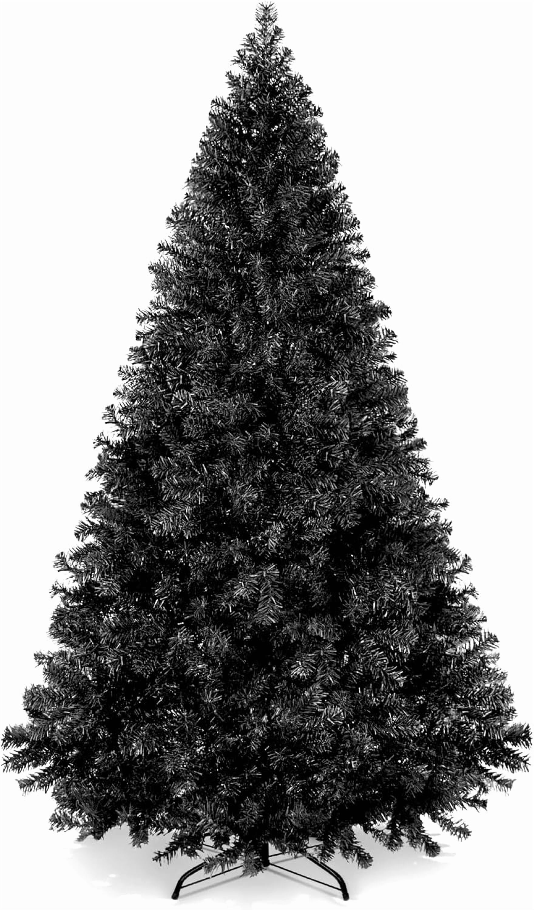 WSSYzyzf 4.5ft Artificial Full Black Christmas Tree Seasonal Holiday ...