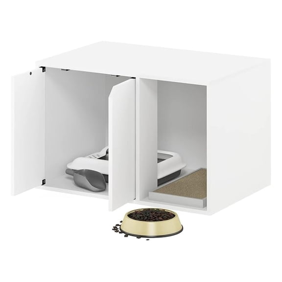WSSYzyzf Peli Litter Box Enclosure, Small, Solid White