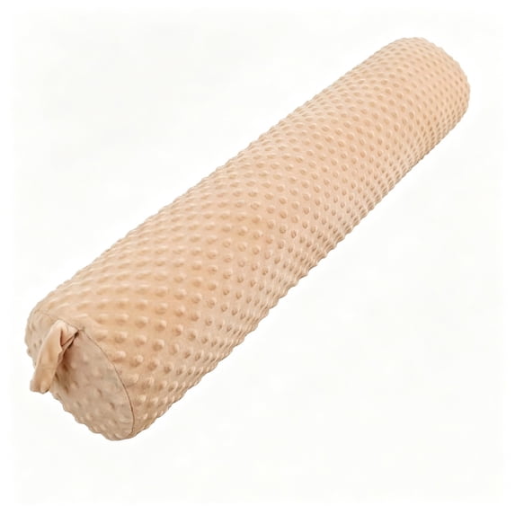 WSSZL Soft Minky Dots Long Cylindrical Body Pillow, Ergonomic Side Sleeper Leg Bolster Cushion With Removable Cover, Machine Washable Bed Support, Cozy Home Decor Gift,Khaki