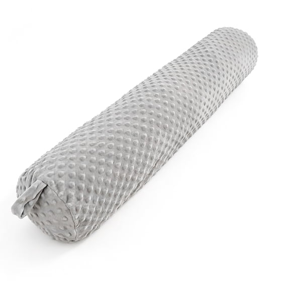WSSZL Soft Minky Dots Long Cylindrical Body Pillow, Ergonomic Side Sleeper Leg Bolster Cushion With Removable Cover, Machine Washable Bed Support, Cozy Home Decor Gift,Gray