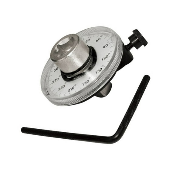WSTEER 1/2 Angle Torque Gauge Drive Rotation Tester Precise Auto Repair Check Meter with Wrench (Silver)