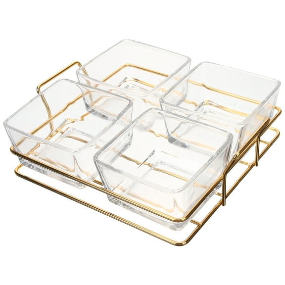UPGRATOR Serving Trays For Entertaining Snack Tray Transparent Stainless Steel 1 Set 3.5x3.5in