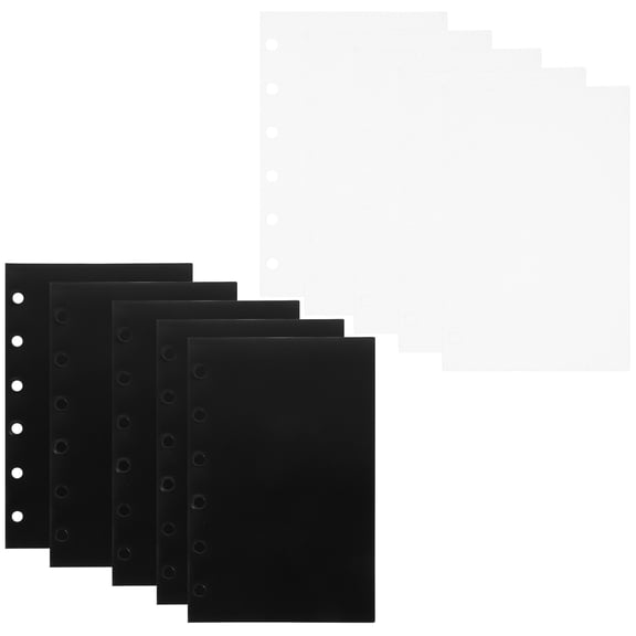 WSTEER 10 Sheets Binder Pockets 6-Hole Plastic Binder Folder Loose Leaf Bags for Files Documents