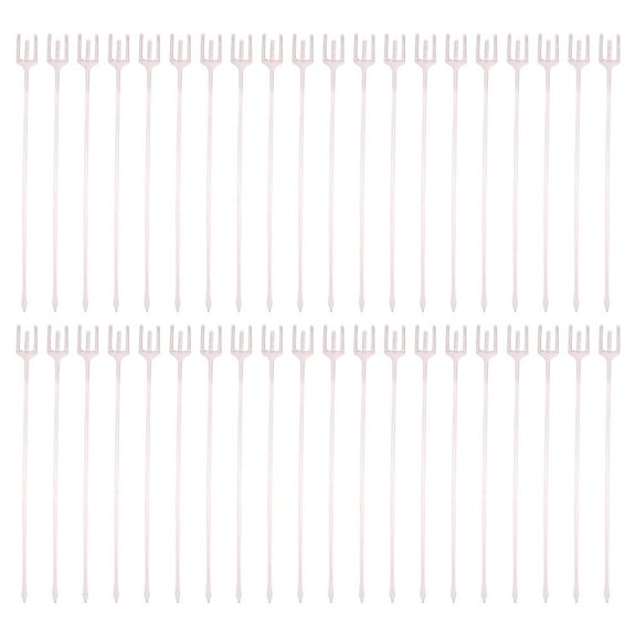 WSTEER 100pcs Floral Holder Picks Plastic Bouquet Trident Picks for Florist