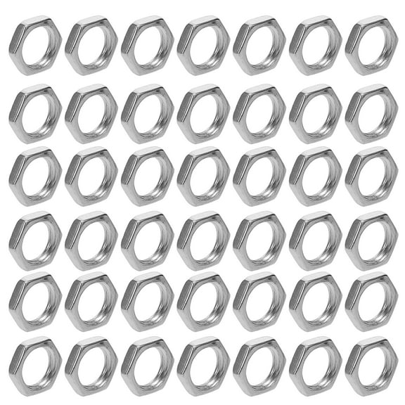 HEMOTON 100pcs Lamp Nut Hardware Nut Locknut Standard Lamp Hexagon Fastener