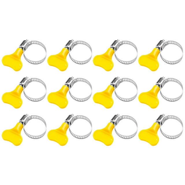 WSTEER 12Pcs Adjustable Plastic Water Oil Tube Hose Clamps for Flexible