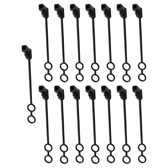 WSTEER 15pcs Two Pin Plugs Replacement Caps Weather Caps SAE Waterproof Cover Caps