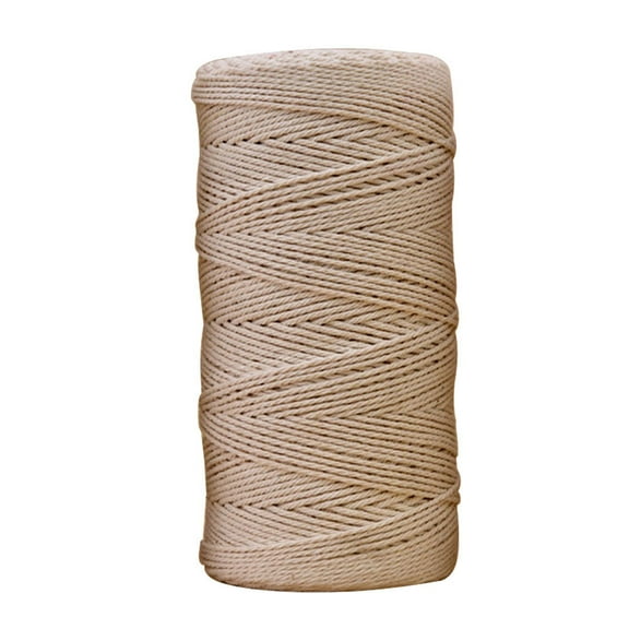 WSTEER 1PC Manual Woven Tapestry Rope Cotton Wall Pendant Weaving Handmade Cord DIY Making Cord for Handmade Wall Craft Decoration (10000 x 0.5cm, Beige)