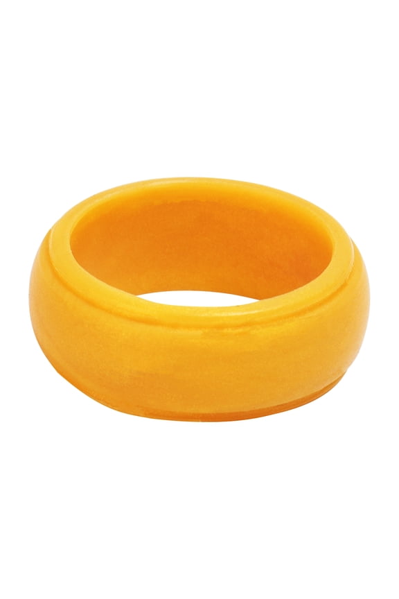 1Pc Silicone Rings Outdoors Silica Gel Finger Ring Male Cool Jewelry for Decoration Golden (Size 14)