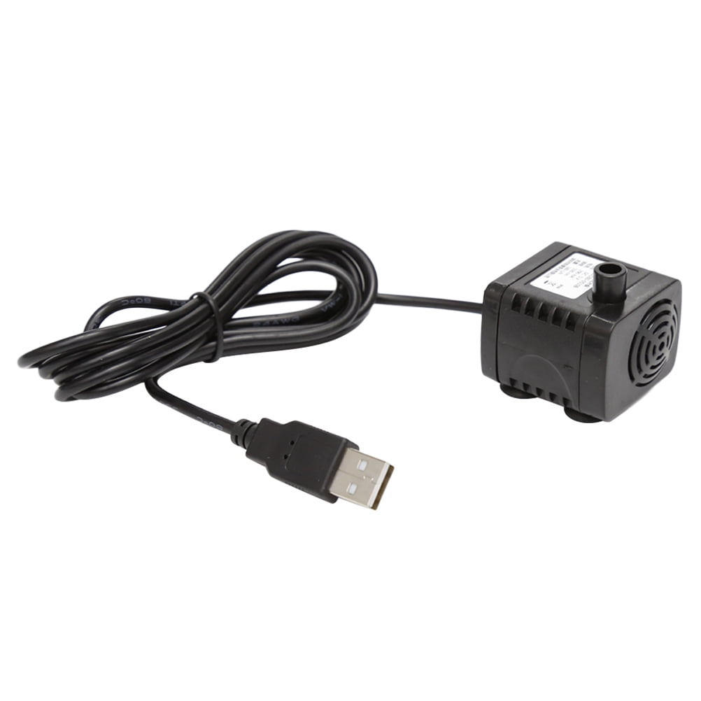 WSTEER 1Pc USB 5V Mini Waterproof Water Pump Quiet DC Waterpump Sinking Waterpump Submerged Pump(Black)
