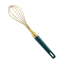 WSTEER 1pc Household Egg Whisk Portable Egg Beater Labor-saving Cream Beater (Golden)