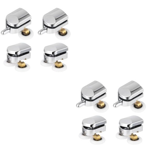 WSTEER 2 Sets Useful Shower Door Wheels Practical Tops and Bottom Shower Door Rollers
