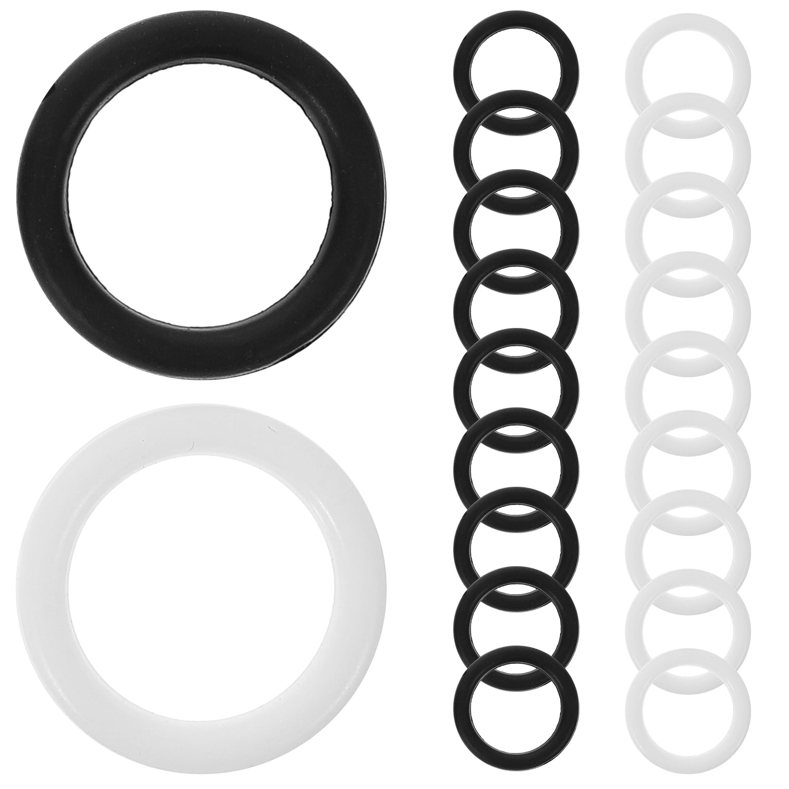 RENACLIPY 20pcs Plastic Round Rings for Bag Making and Crafts Simple ...