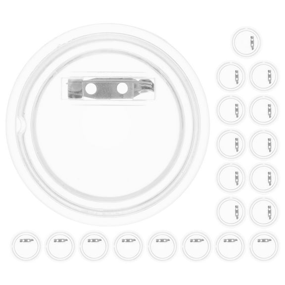 WSTEER 20pcs Photo Buttons Diy Badge Buttons Pin Making Materials Empty Acrylic Photo Badge Parts