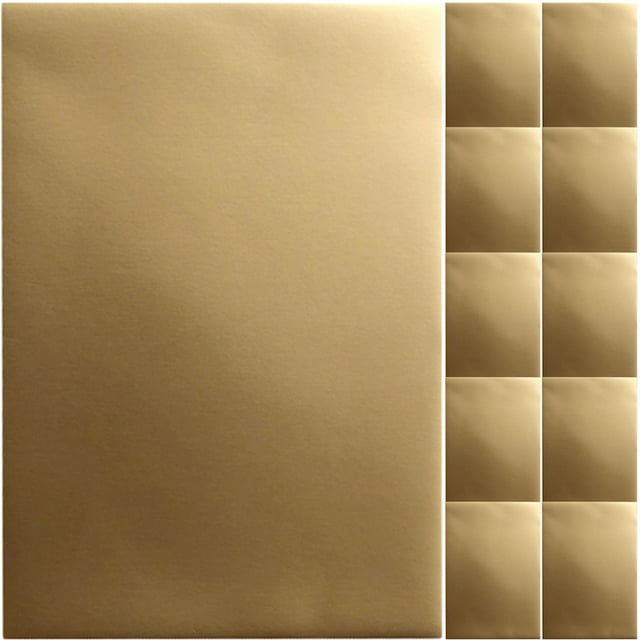 WSTEER 25 Sheets Origami Paper Golden Color Scrapbook Folding Paper