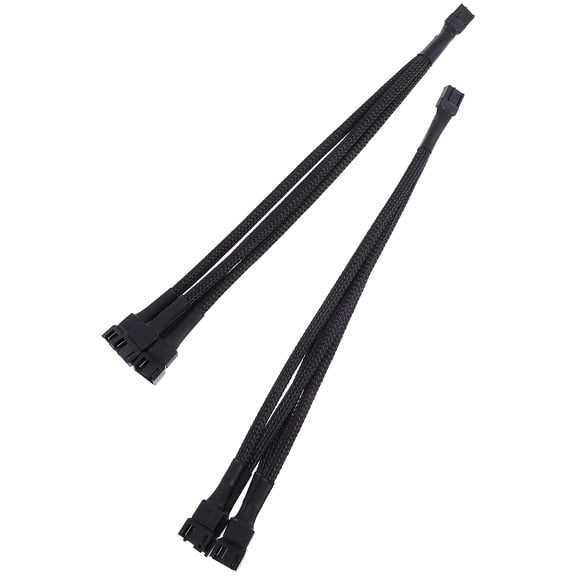 WSTEER 2PCS Converter for Cooling Fan 4 Way Fan Extension Cable Computer Accessory