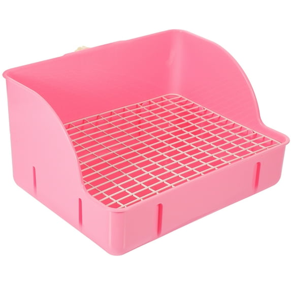 WSTEER 2pcs Pet Toilet Pet Potty Trainer Dog Indoor Toilet Pet Training Toilet for Dog Rabbit and Guinea Pig (Pink)