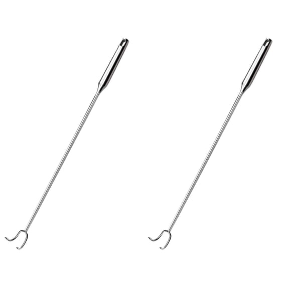 UPGRATOR 2-Pack Stainless Steel BBQ Hooks, 19.7 Inch Multi-Function Grilling Tools for Home Cooking and Outdoor Camping