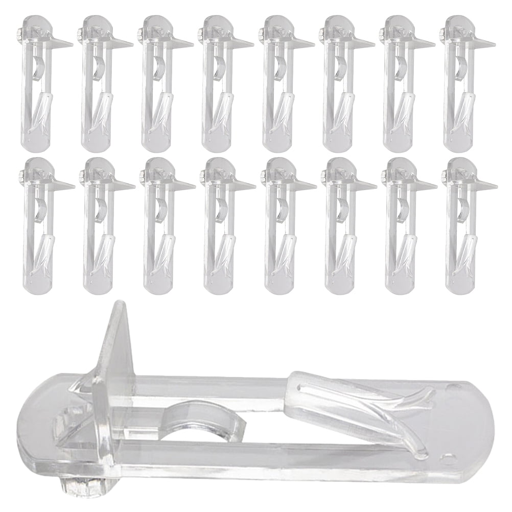 Biaungdo 12 Pcs Clear Plastic Shelf Support Pegs – 8mm Self-Locking Pins For Cabinets, Bookcases, Closets