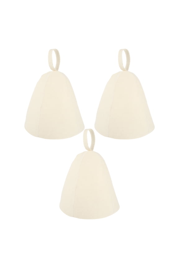 3Pcs Sauna Hat Supple Head Protector Stylish Sauna Hat Breathable Sauna Felt Hat