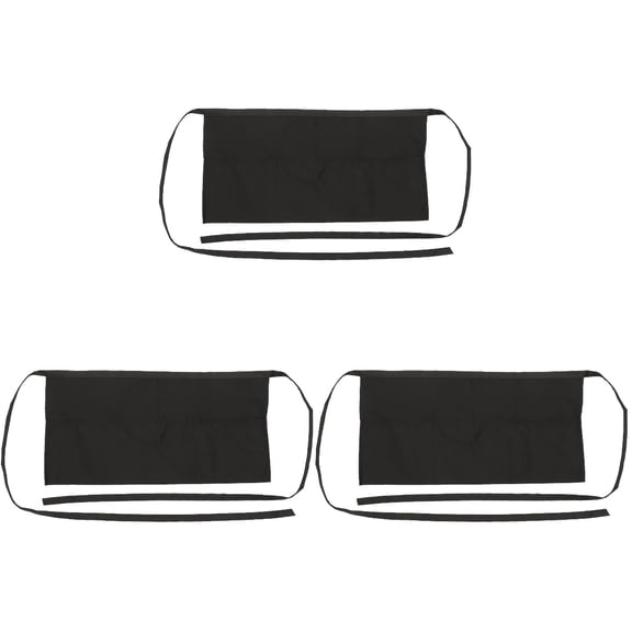 WSTEER 3pcs Canteen Server Apron Waist Apron Waitress Apron with Pocket Reusable Apron for Home