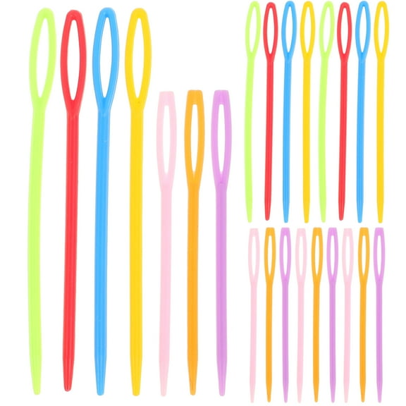 RENACLIPY 40pcs Assorted Color Plastic Craft Needles for Sewing, Quilting, Embroidery, and Projects