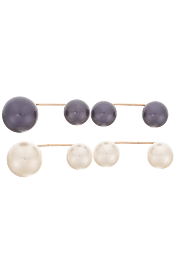 4Pcs Faux Brooch Fashion Safety Decorative Shirt Buttons