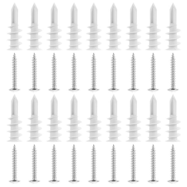 WSTEER 50 Sets Drywall Self Drilling Anchors Self Tapping Screws Gypsum