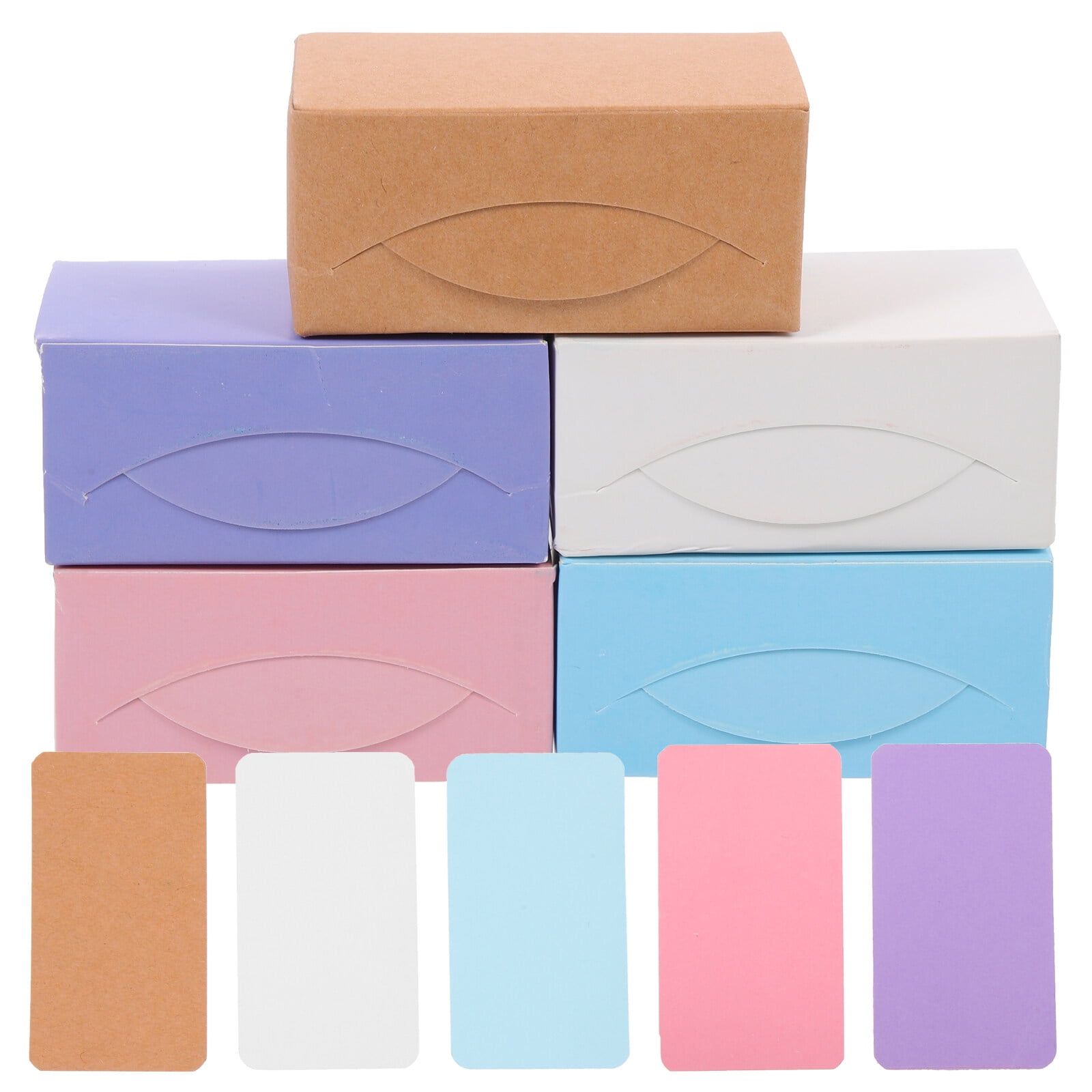 WSTEER 500pcs Blank Memo Cards Paper Study Cards Note Cards Memo