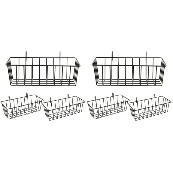 WSTEER 6 Pcs Wall Hanging Basket Small Storage Basket Bathroom Kitchen Wall Basket Sundries Storage Rack