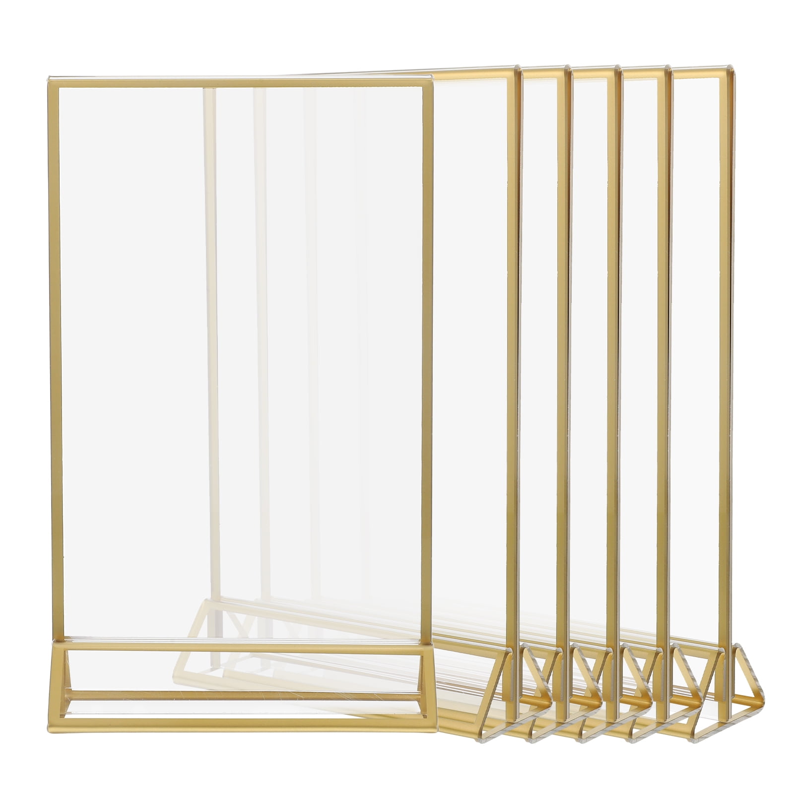WSTEER 6pcs Double Sided Table Menu Display Stands Acrylic Frame Menu ...