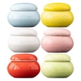 thumbnail image 1 of WSTEER 6pcs Mini Ceramic Jars Small Tea Jars Mini Lip Balm Jars Mini Cosmetics Sample Containers, 1 of 6