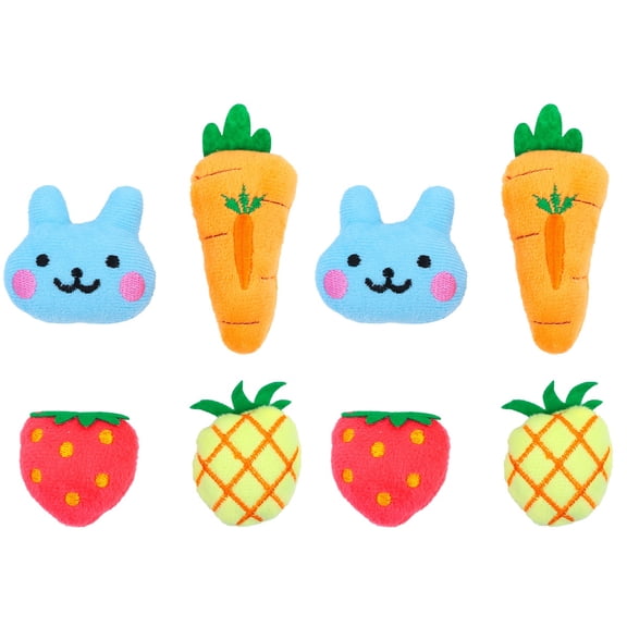 WSTEER Catnip Cat Toys Set, Plush Fruit-Shaped Interactive Chew Toys for Cats, Fun Cartoon Pet Playtime