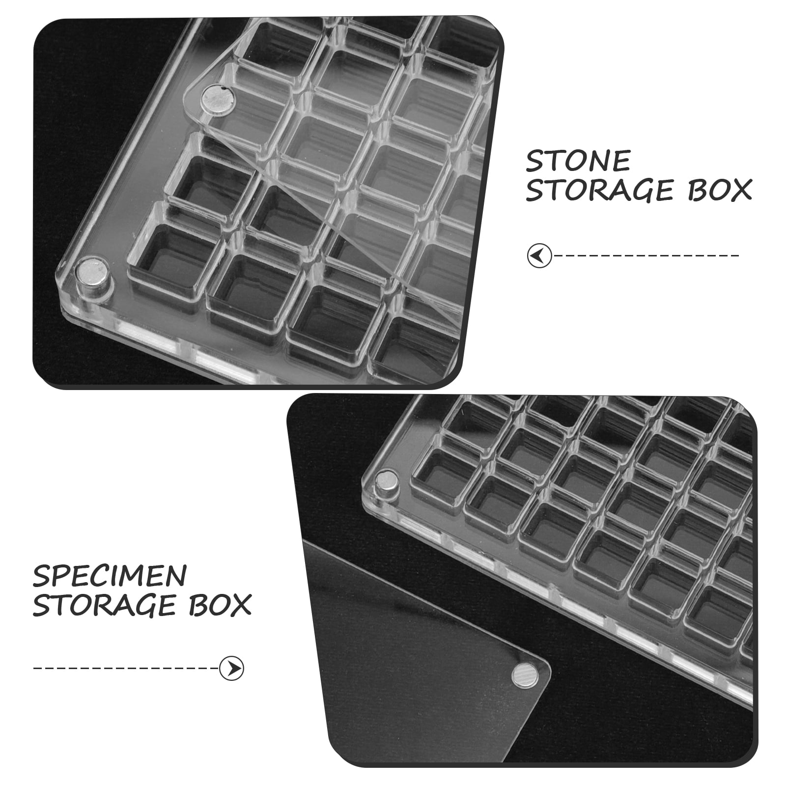 Multi Grid Storage Box Acrylic Multi-grid Storage Box for Home Transparent Display Organizer ...